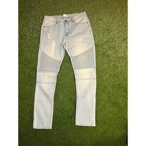 Mens Fashion Nova Light Wash Jeans Size 34 Y2K
